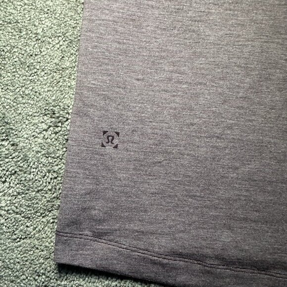 Lululemon Evolution Polo Mens Medium Agile Stripe Heathered Arctic Plum Obsidian - Picture 7 of 10